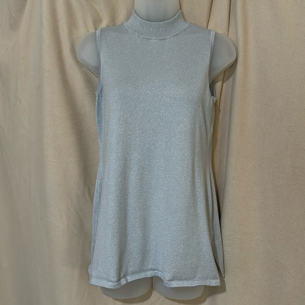 Metallic Sleeveless Top by JM Collection